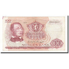Norvegia, 100 Kroner, 1977, KM:38h, MB