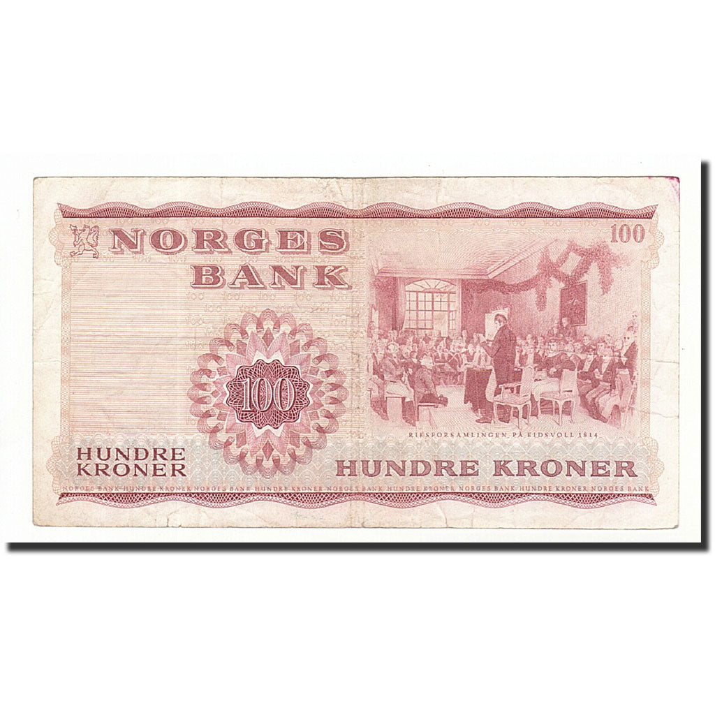 Norwegen, 100 Kroner, 1977, KM:38h, S