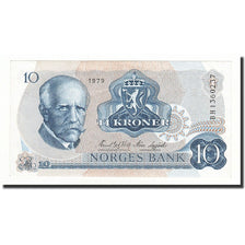 Norvegia, 10 Kroner, 1979, KM:36c, SPL