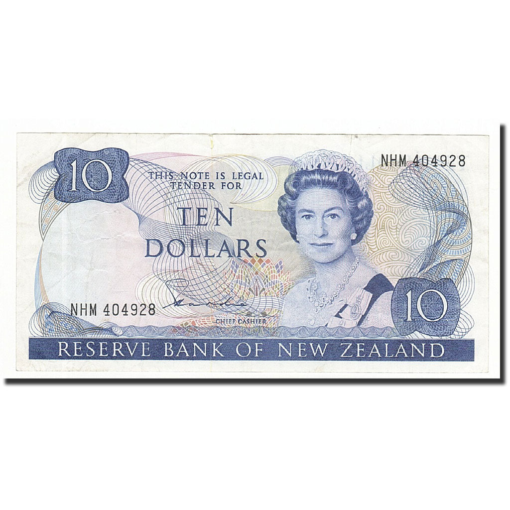 Billet, Nouvelle-Zélande, 10 Dollars, 1981-1985, Undated, KM:172a, TTB