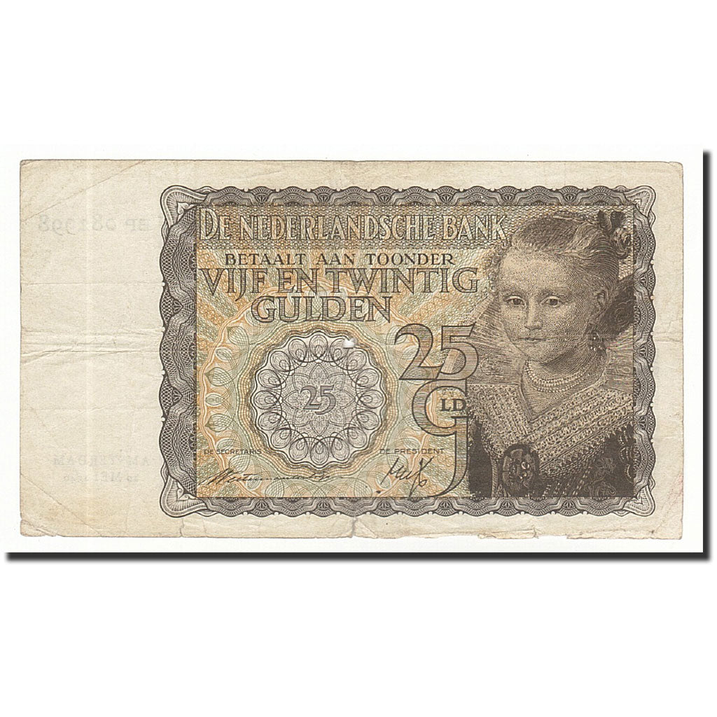 Paesi Bassi, 25 Gulden, KM:57, 1940-05-20, B+