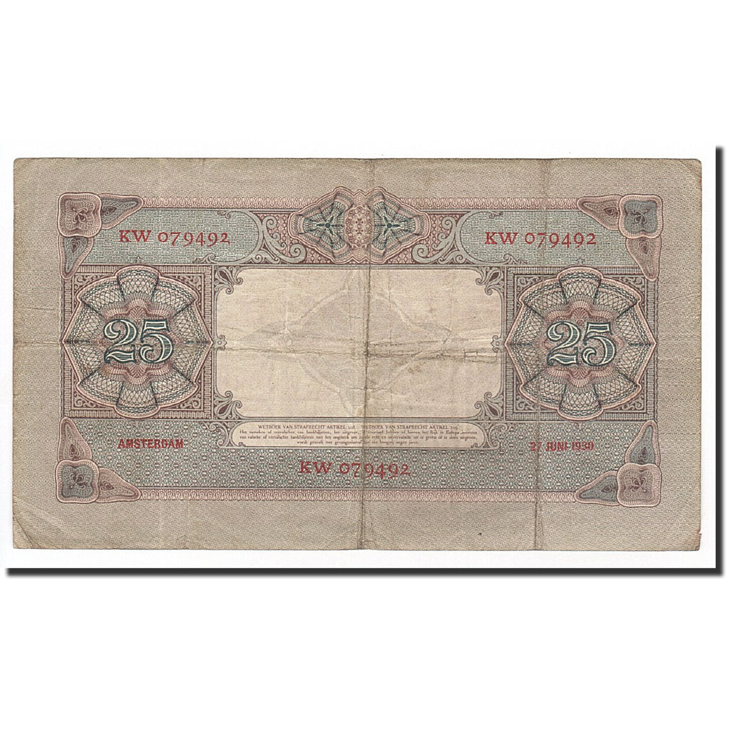 Paesi Bassi, 25 Gulden, KM:46, 1930-06-27, MB