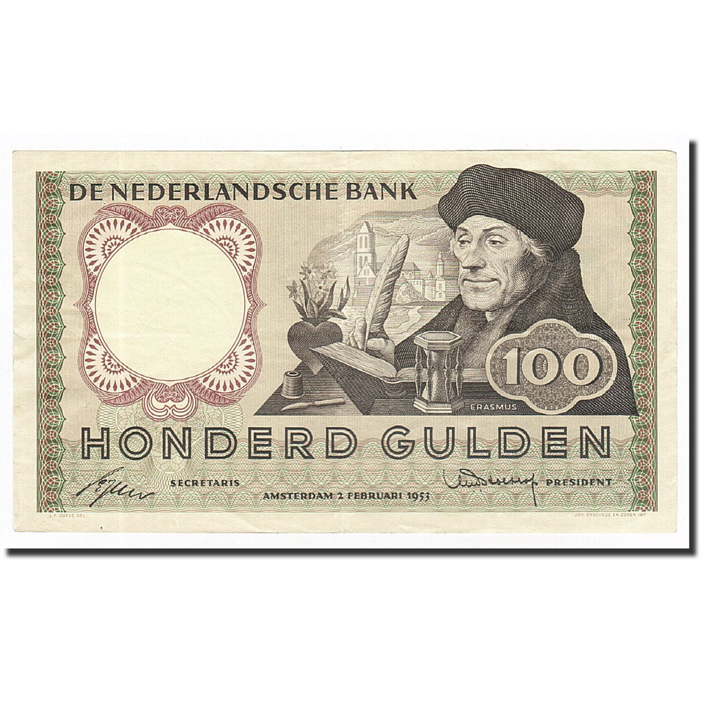 Banconote, Paesi Bassi, 100 Gulden, KM:88, 1953-02-02, BB+