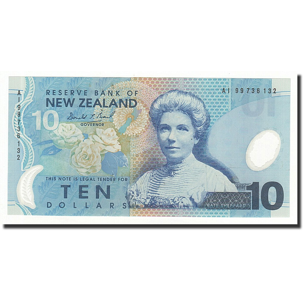 New Zealand, 10 Dollars, 1999-2007, KM:186a, AU(55-58)