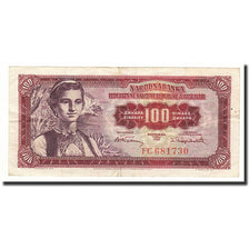 Banconote, Iugoslavia, 100 Dinara, KM:69, 1955-05-01, B+