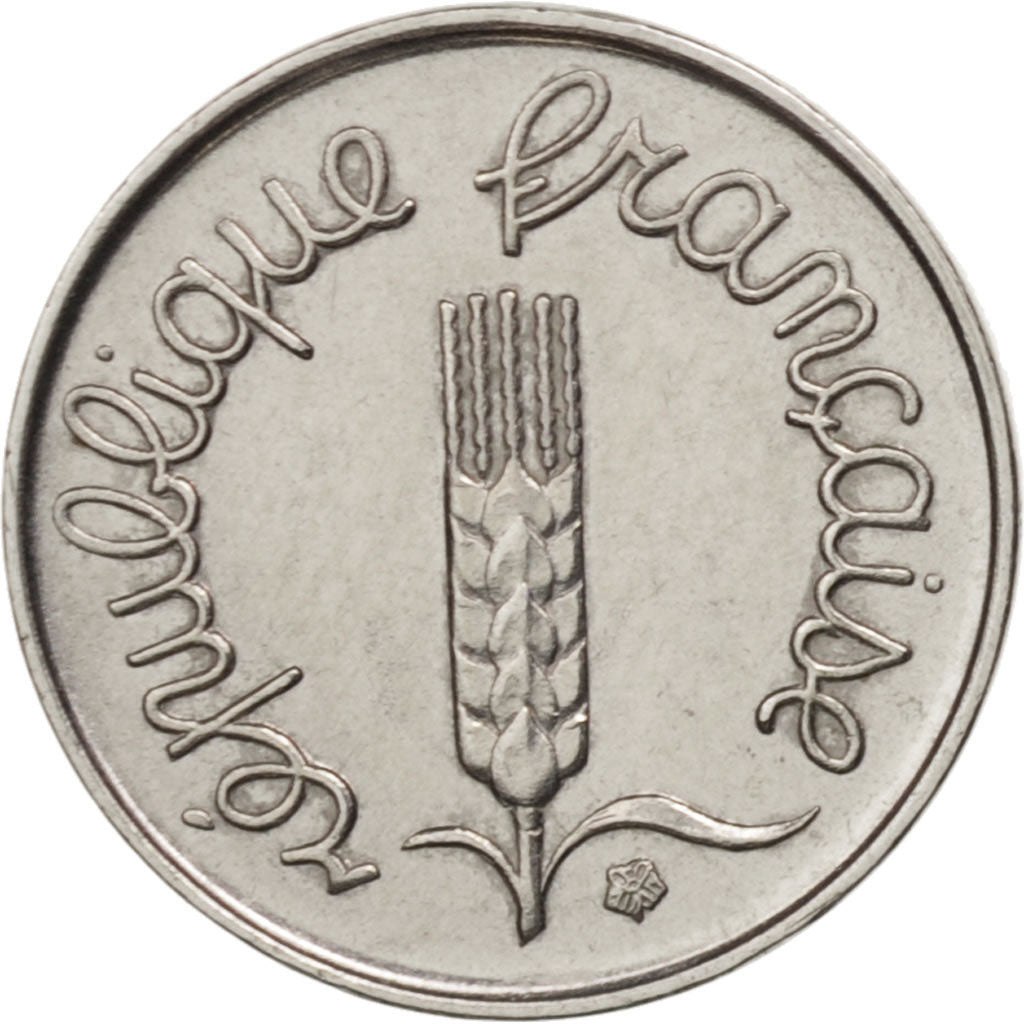 France, Épi, Centime, 1968, Paris, AU(55-58), Stainless Steel, KM:928, Gadoury91