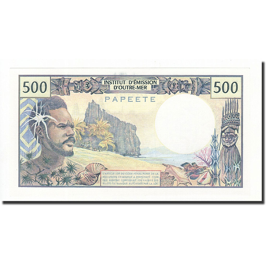 Billet, Tahiti, 500 Francs, 1969-1971, 1985, KM:25d, NEUF