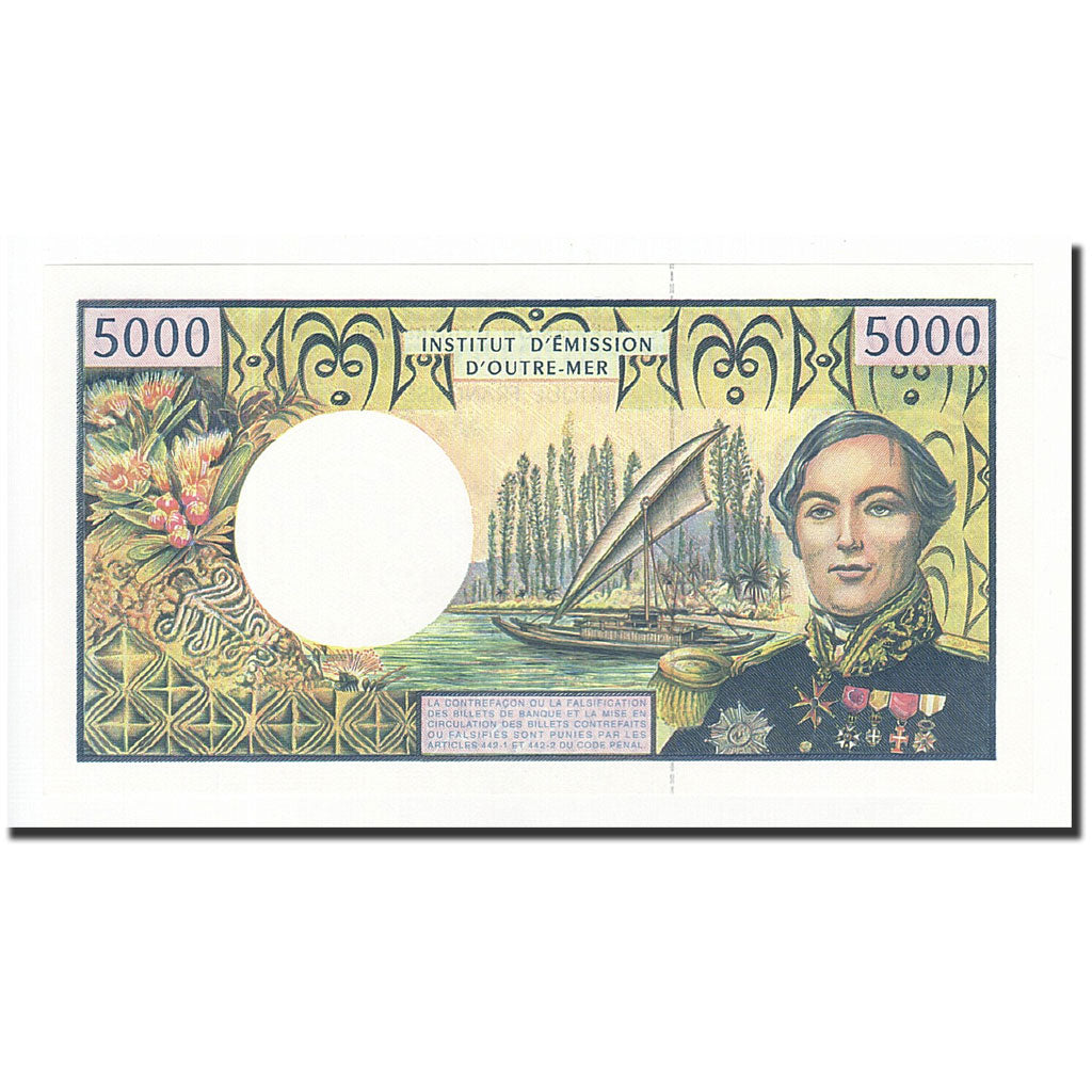 French Pacific Territories, 5000 Francs, 1985-1996, KM:3a, Undated (1996), NEUF