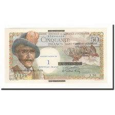 Biljet, Saint-Pierre-et-Miquelon, 1 Nouveau Franc on 50 Francs, 1960, Undated