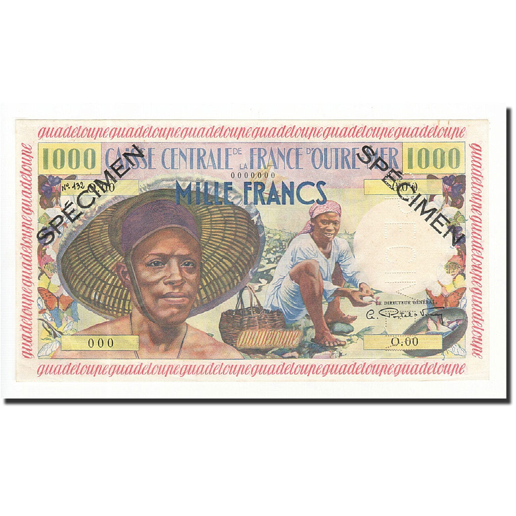Banconote, Guadalupe, 1000 Francs, 1960, SPL, KM:39s