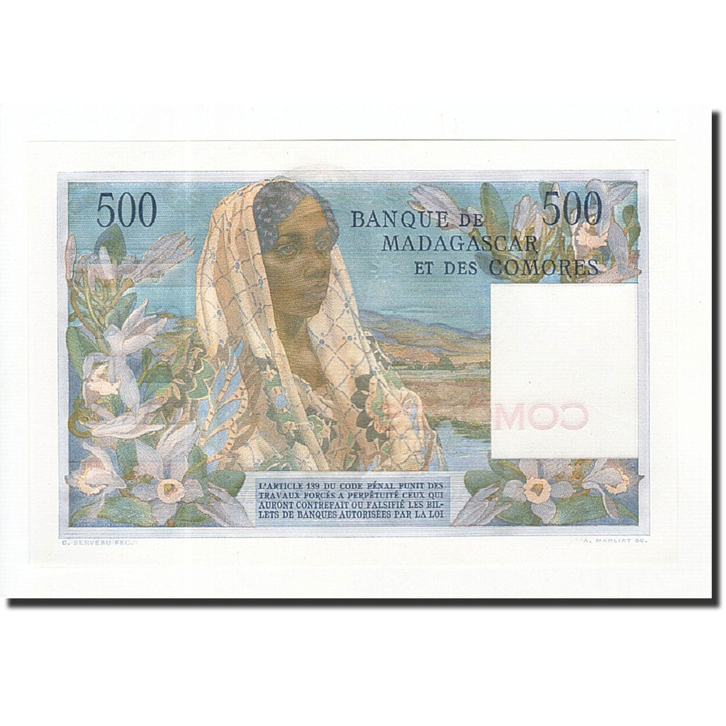 Comoros, 500 Francs, 1963, KM:4b, UNC(64)