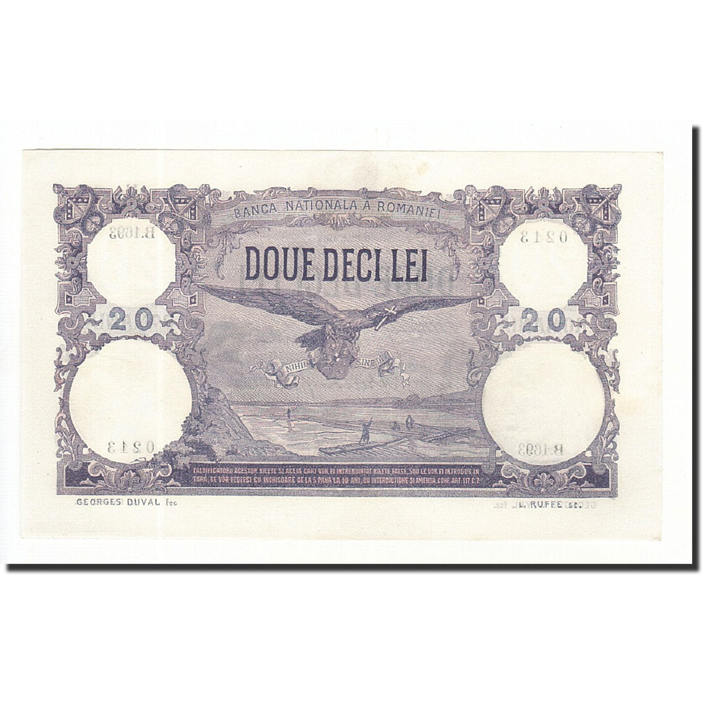 Banconote, Romania, 20 Lei, 1917, KM:20a, 1917-07-06, SPL