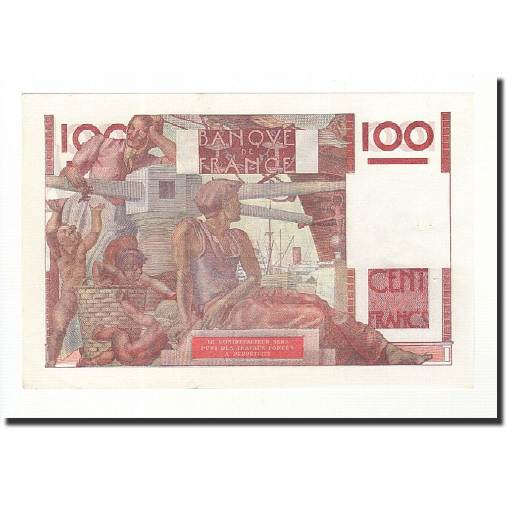 France, 100 Francs, 1946, KM:128a, 1946-05-31, AU(50-53), Fayette:28.5