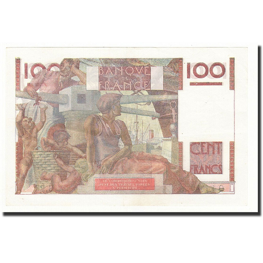 Banknot, Francja, 100 Francs, 1946, 1946-01-17, AU(50-53), Fayette:28.2, KM:128a