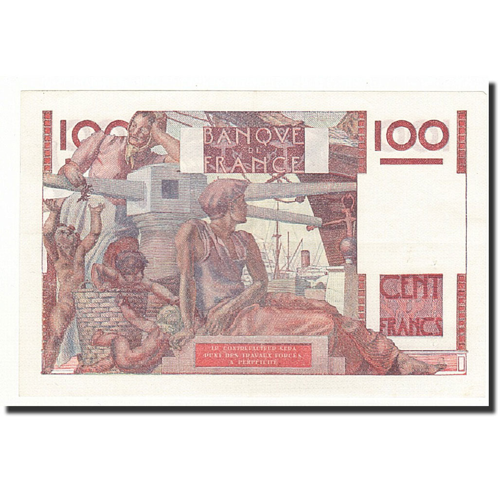 Banknot, Francja, 100 Francs, 1946, 1946-07-11, AU(50-53), Fayette:28.6, KM:128a