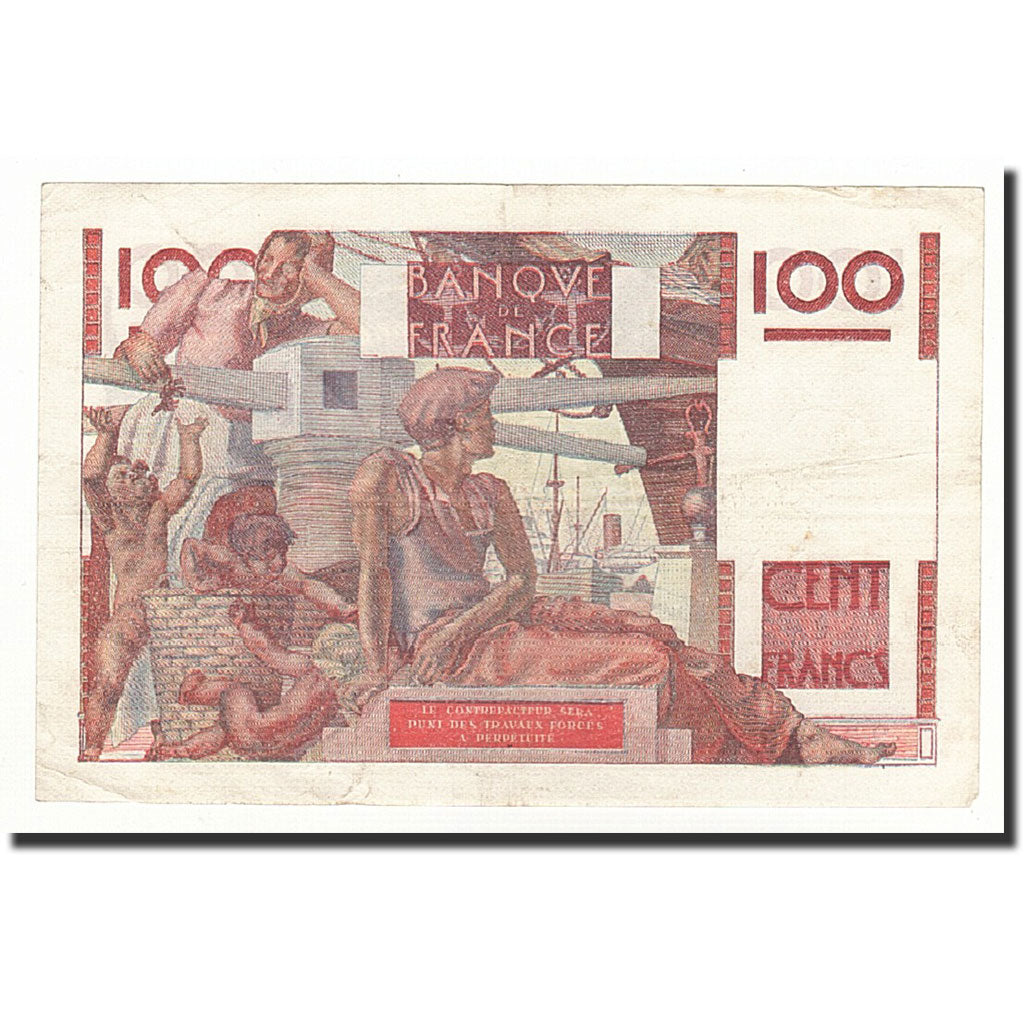Billete, Francia, 100 Francs, 1946, 1946-07-11, BC, Fayette:28.6, KM:128a