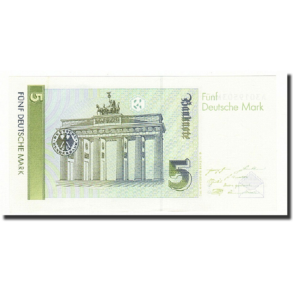 Bundesrepublik Deutschland, 5 Deutsche Mark, 1991, KM:37, 1991-08-01, UNZ