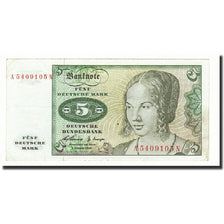République fédérale allemande, 5 Deutsche Mark, 1960, KM:18a, 1960-01-02, TB+