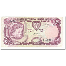 Geldschein, Zypern, 5 Pounds, 1995-09-01, KM:54b, SS+