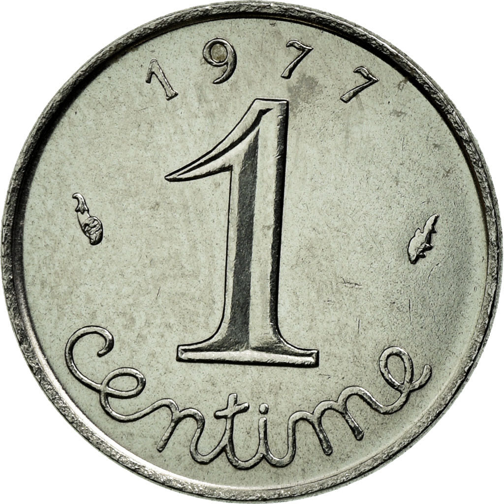 Coin, France, Épi, Centime, 1977, Paris, AU(55-58), Stainless Steel, KM:928