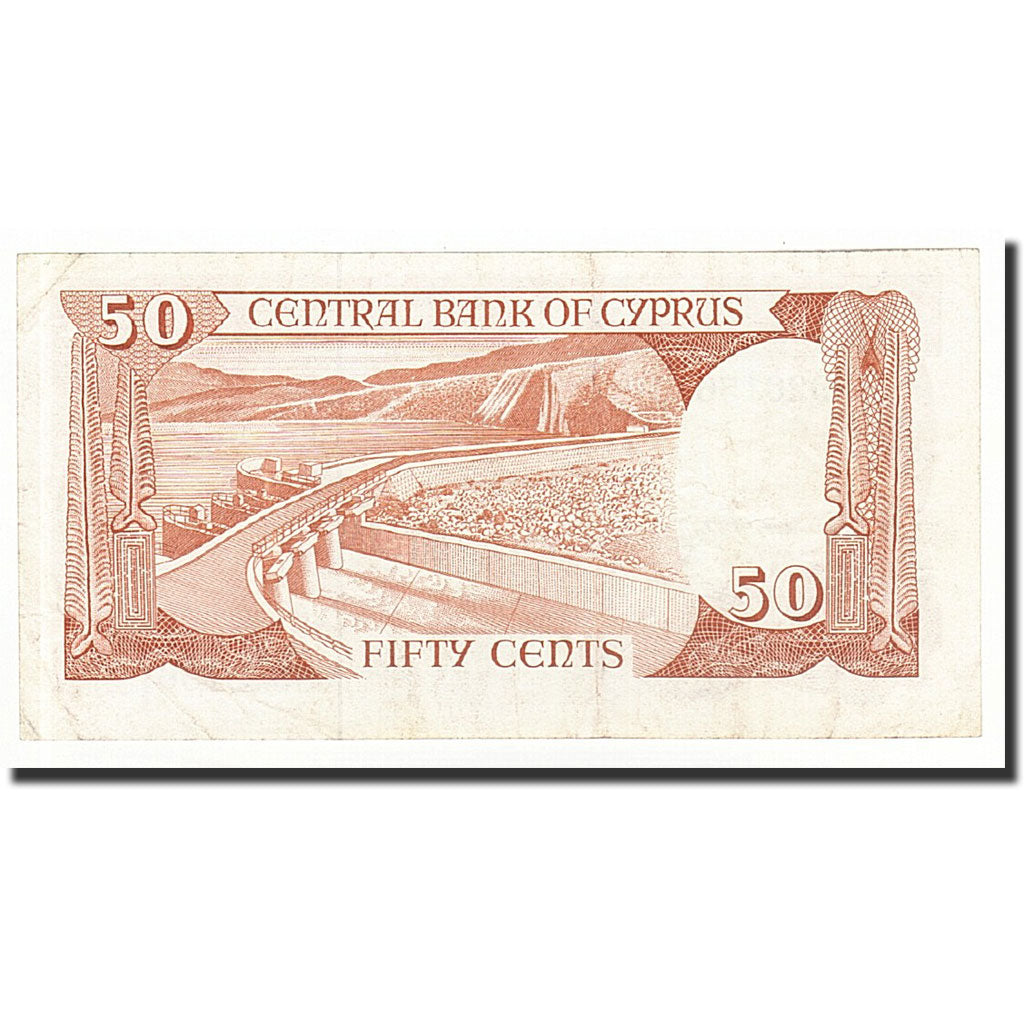 Banknote, Cyprus, 50 Cents, 1987-04-01, KM:52, AU(50-53)