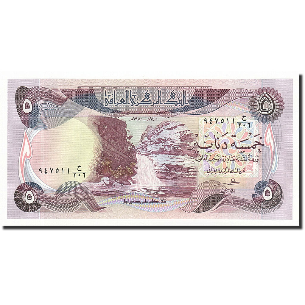 Biljet, Irak, 5 Dinars, 1982, KM:70a, NIEUW