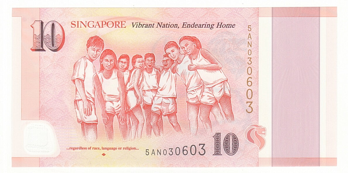 Billete, 10 Dollars, 2015, Singapur, UNC