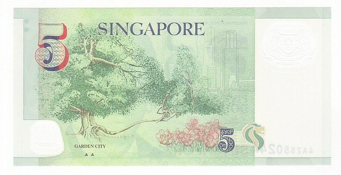 Banknote, Singapore, 5 Dollars, 2005, KM:47, UNC(65-70)