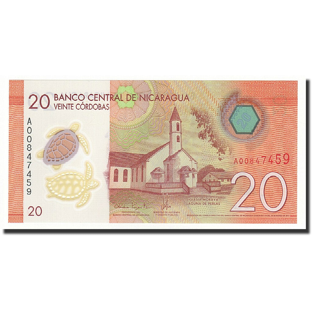 Banknote, Nicaragua, 20 Cordobas, 2015, UNC(65-70)