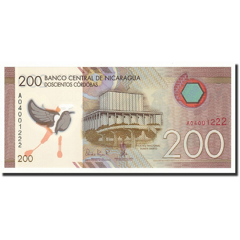Billete, 200 Córdobas, 2015, Nicaragua, UNC