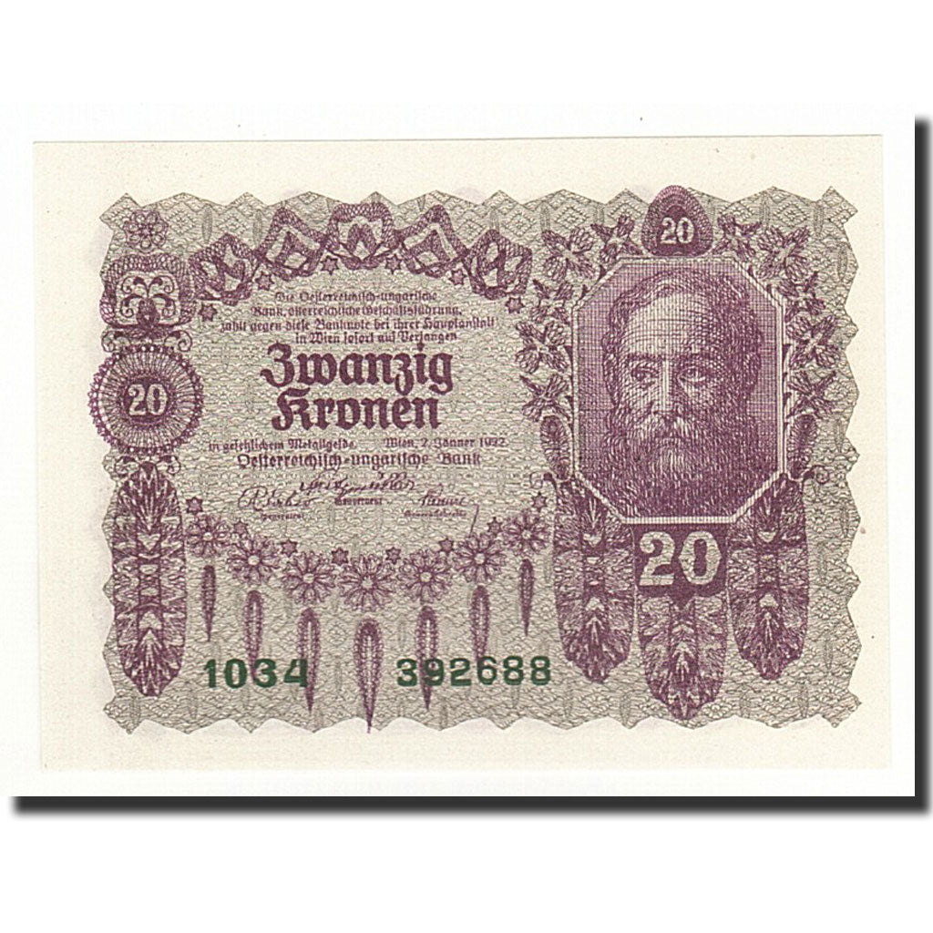Austria, 20 Kronen, KM:76, 1922-01-02, FDS