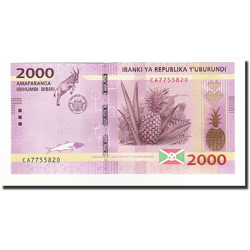 Banconote, Burundi, 2000 Francs, 2015.01.15, FDS
