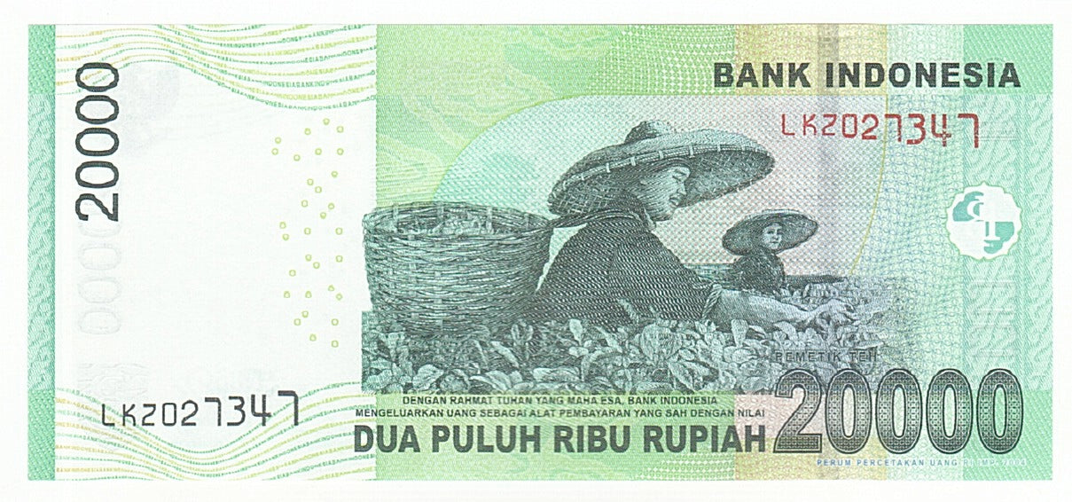 Banconote, Indonesia, 20,000 Rupiah, 2016, FDS