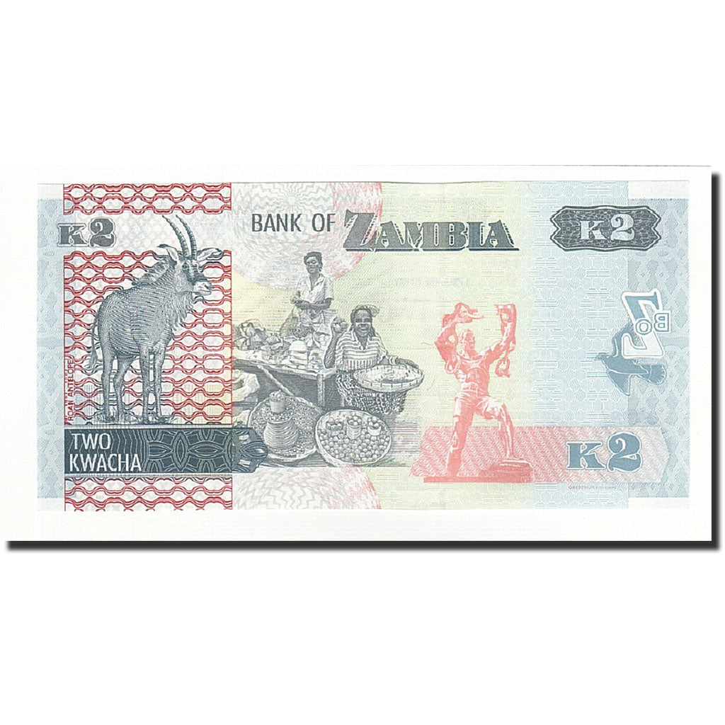Banknot, Zambia, 2 Kwacha, 2015, UNC(65-70)