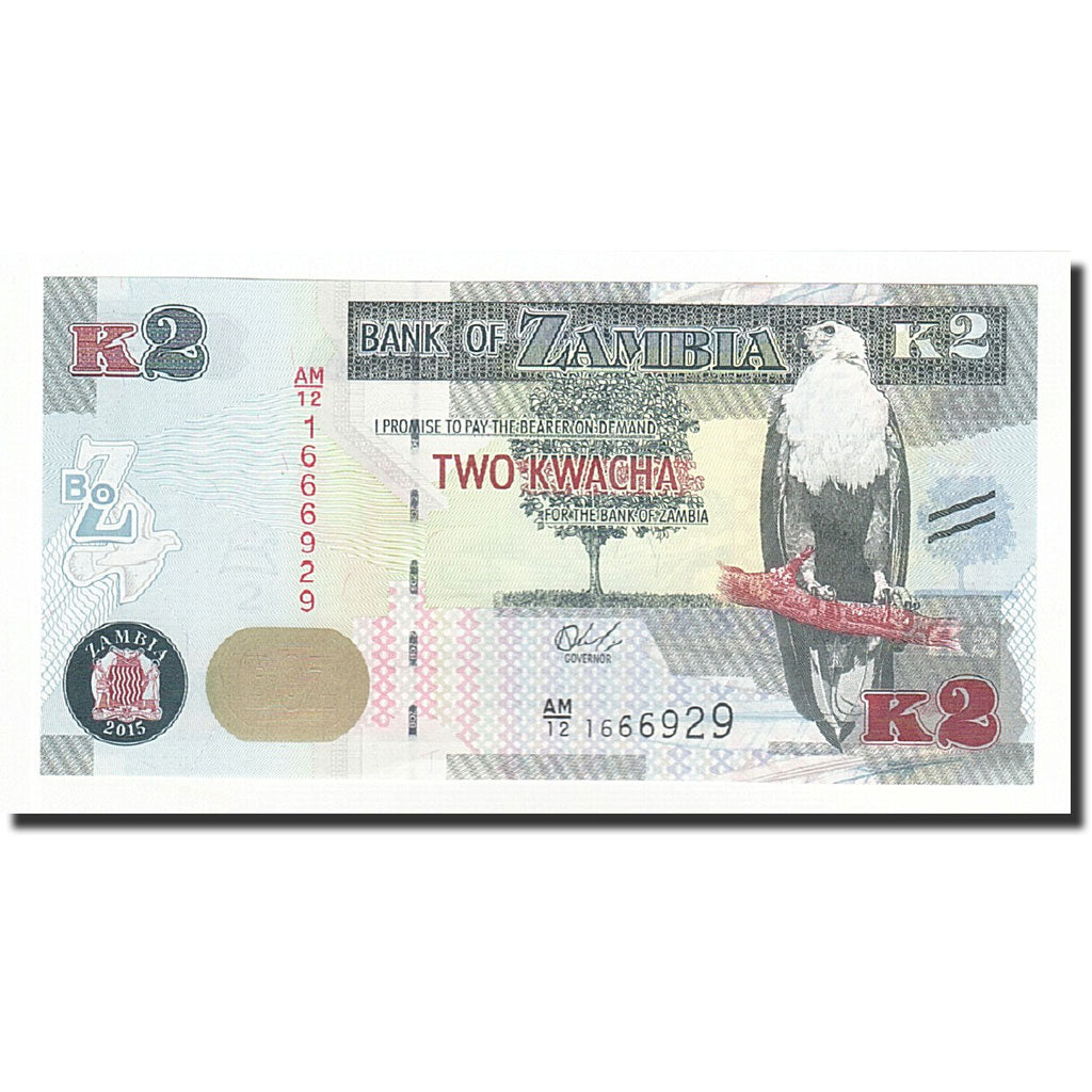 Zambia, 2 Kwacha, 2015, UNC(65-70)