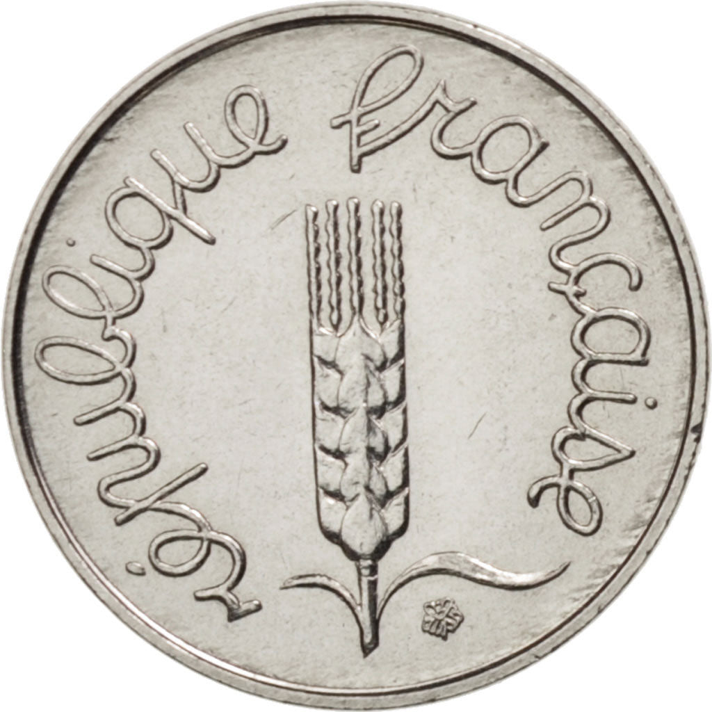 France, Épi, Centime, 1987, Paris, AU(55-58), Stainless Steel, KM:928, Gadoury91
