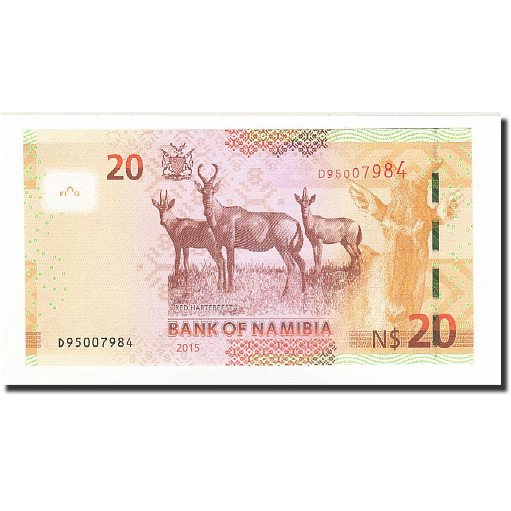 Geldschein, Namibia, 20 Namibia Dollars, 2015, UNZ