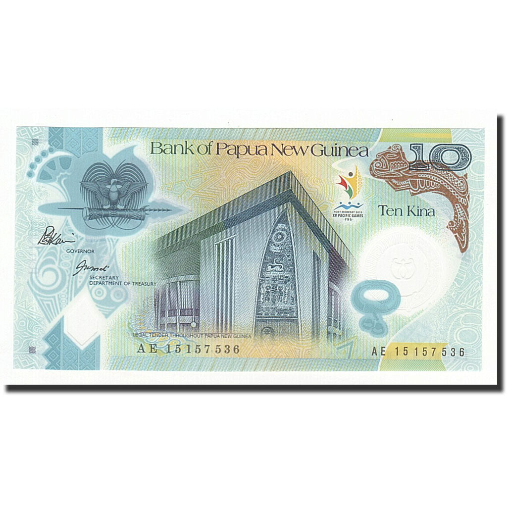 Geldschein, Papua New Guinea, 10 Kina, 2015, UNZ