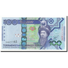 Biljet, Turkmenistan, 100 Manat, 2014, NIEUW