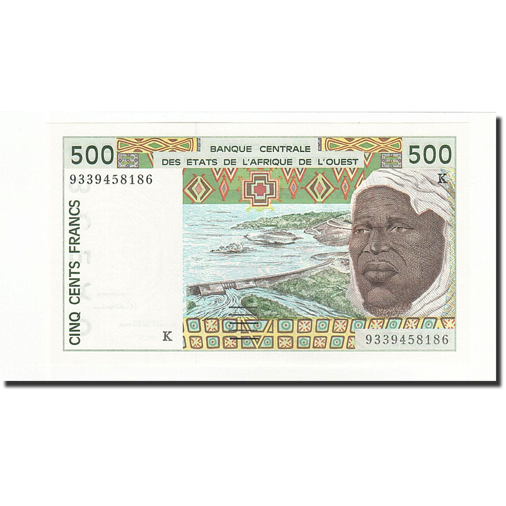 Geldschein, West African States, 500 Francs, 1993, KM:710Kc, UNZ