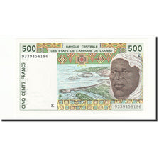 Biljet, West Afrikaanse Staten, 500 Francs, 1993, KM:710Kc, NIEUW