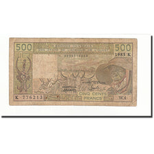 Stati dell'Africa occidentale, 500 Francs, 1993, KM:710Kf, B