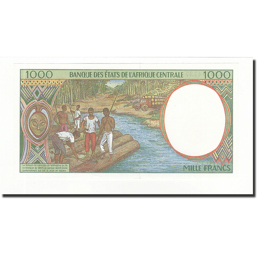 Banconote, Stati dell’Africa centrale, 1000 Francs, 1993, KM:402La, FDS