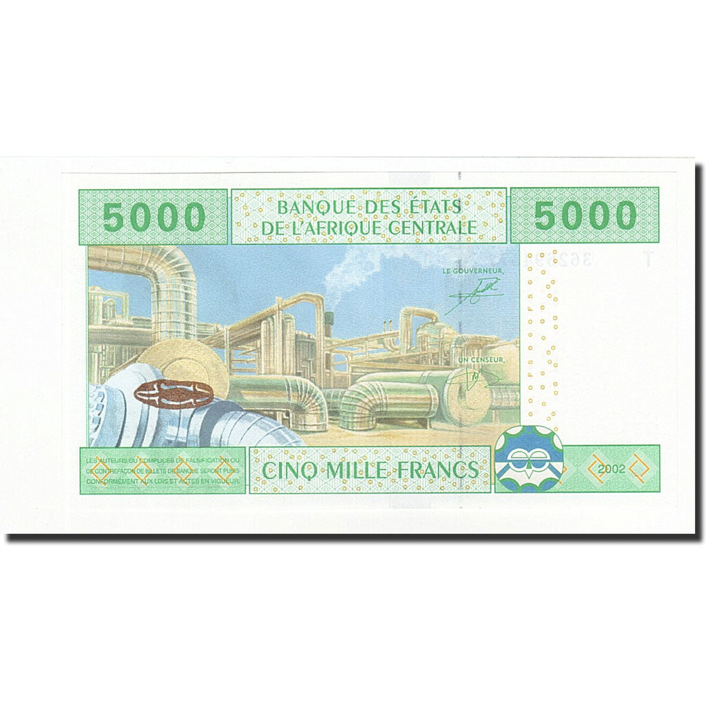 Stati dell’Africa centrale, 5000 Francs, 2002, KM:109T, FDS