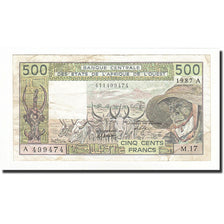 Banconote, Stati dell'Africa occidentale, 500 Francs, 1987, KM:106Ak, BB