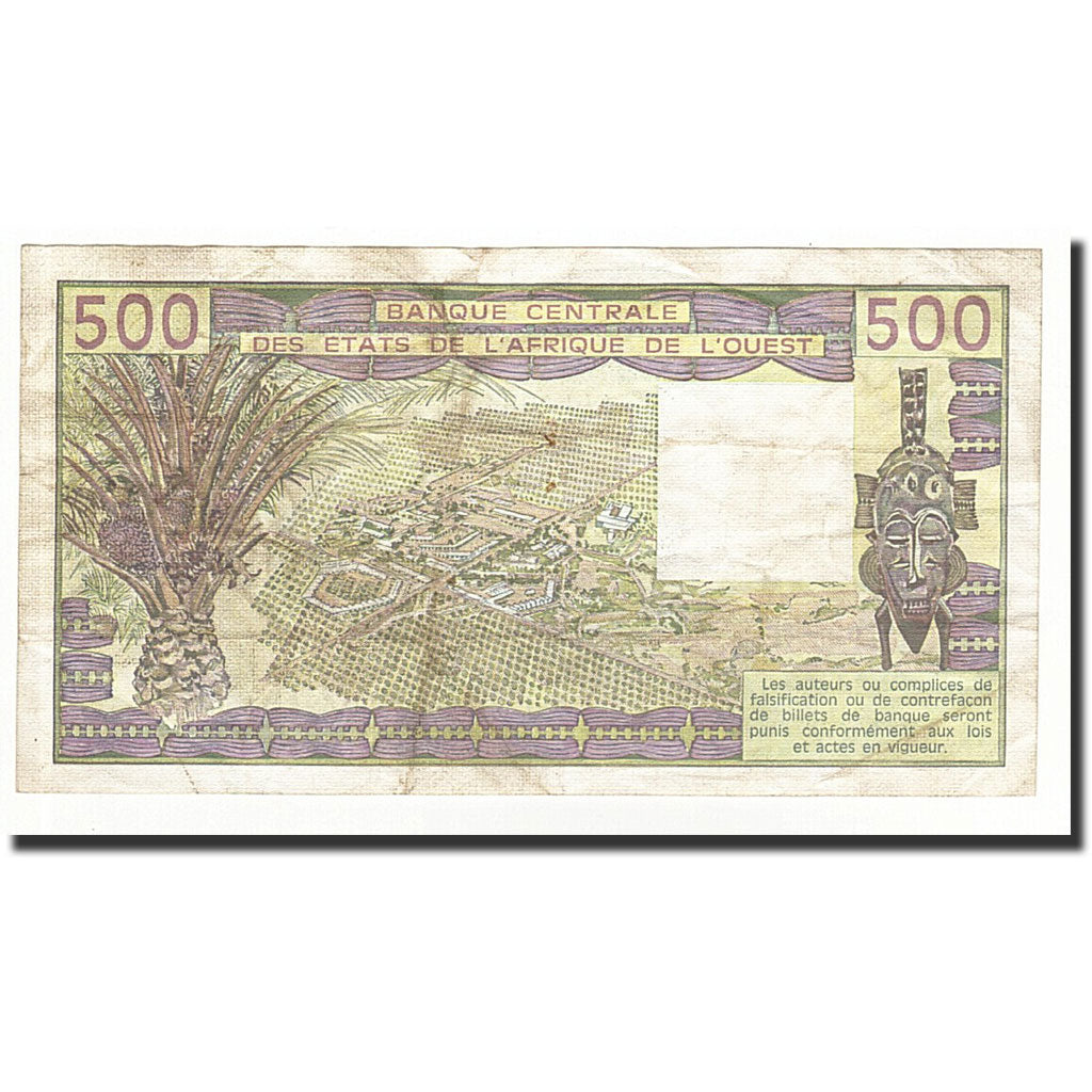 Banconote, Stati dell'Africa occidentale, 500 Francs, 1987, KM:106Ak, BB