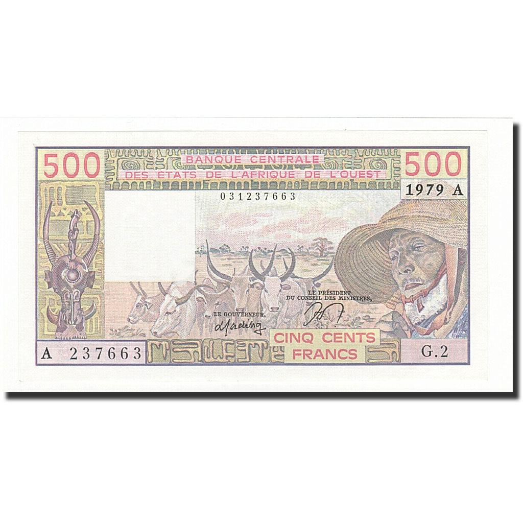 Stati dell'Africa occidentale, 500 Francs, 1979, KM:105Aa, FDS