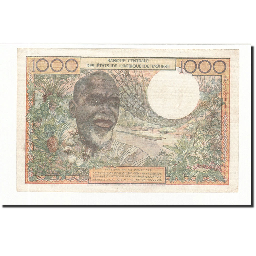 Banknote, West African States, 1000 Francs, 1961-03-20, KM:103Ab, EF(40-45)