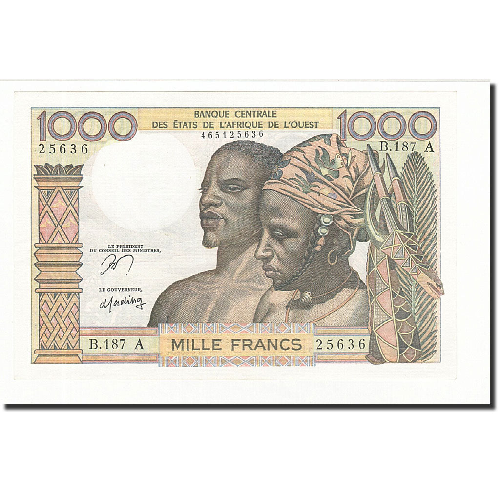Banconote, Stati dell'Africa occidentale, 1000 Francs, Undated, KM:103Am
