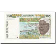Banknote, West African States, 500 Francs, 1991, KM:110Aa, UNC(65-70)